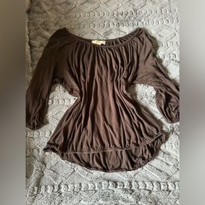 🌟 Michael kors brown blouse top classy